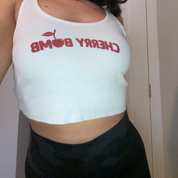 Ribbed “Cherry Bomb” Crop Top - Picture 2 of 2